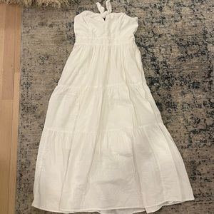 Long White Strapless Dress